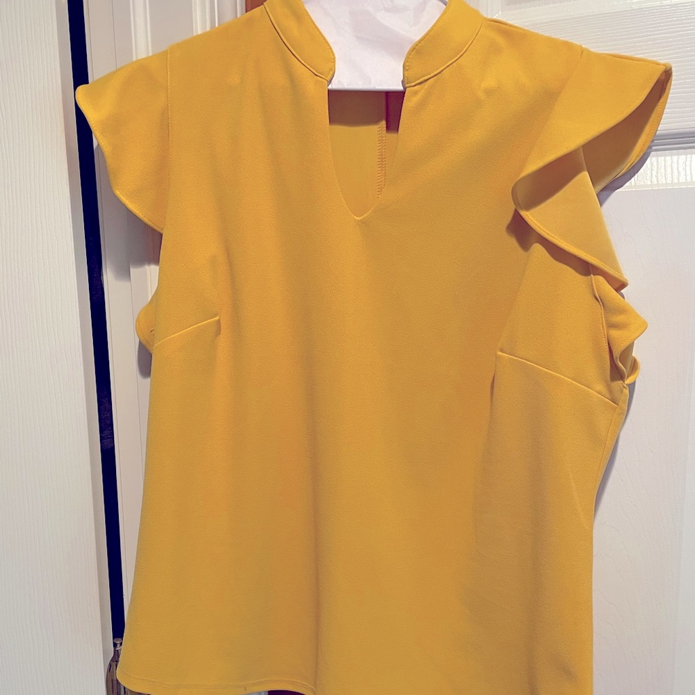 Gold polyester women’s top